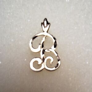 14k gold Inital charm "B"